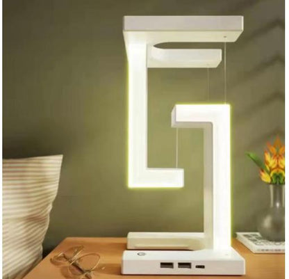 Hanging table lamp with wireless charging