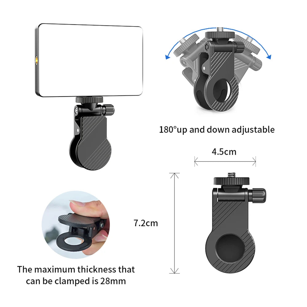 Phone Selfie Light for Video Conferencing, Portable LED Light Compatible with Cell Phones, iPad, Laptops and Smart Cameras (Delivery time is approximately 14 to 21 days.)