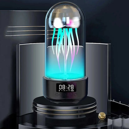 Creative Jellyfish Wireless Speaker with Colorful RGB Breathing Light and Led Clock Display Screen Stereo Subwoofer SpeakerV (Delivery time is approximately 14 to 21 days.)