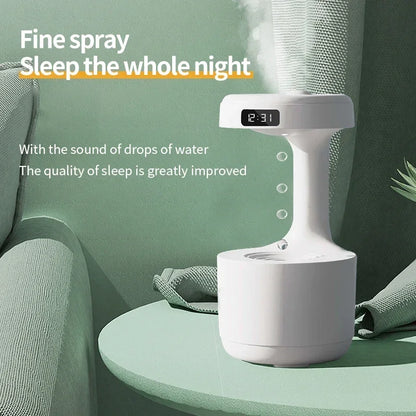 800ML Antigravity Air Humidifier Essential Oil Diffuser with Levitating Water Drops and Night Light LED Display for Bedroom. (Delivery time is approximately 14 to 21 days.)