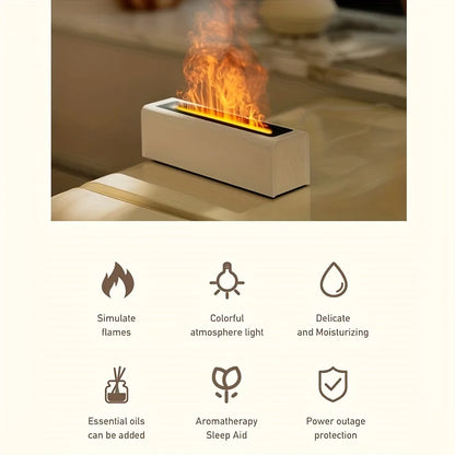 Newest aroma diffuser with flame effect,quiet air humidifier,essential oil,aromatherapy,ultrasonic mist,7 color night light (Delivery time is approximately 14 to 21 days.)