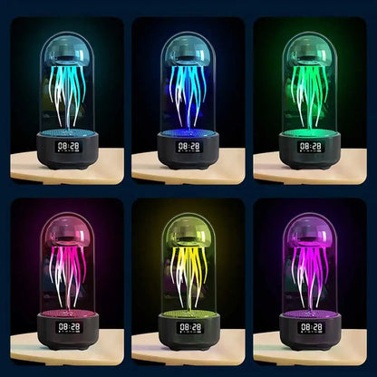 Creative Jellyfish Wireless Speaker with Colorful RGB Breathing Light and Led Clock Display Screen Stereo Subwoofer SpeakerV (Delivery time is approximately 14 to 21 days.)