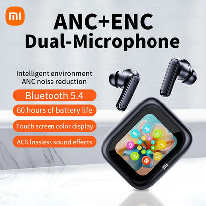 XIAOMI Full Touch Screen ANC E18 Pro Bluetooth Noise Cancelling Wireless Earphones with Mic (Delivery time is approximately 14 to 21 days.)