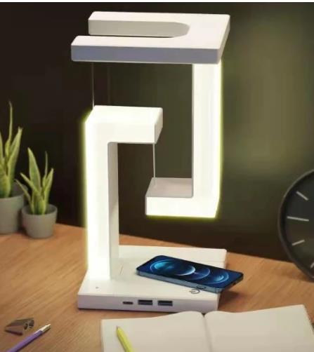 Hanging table lamp with wireless charging